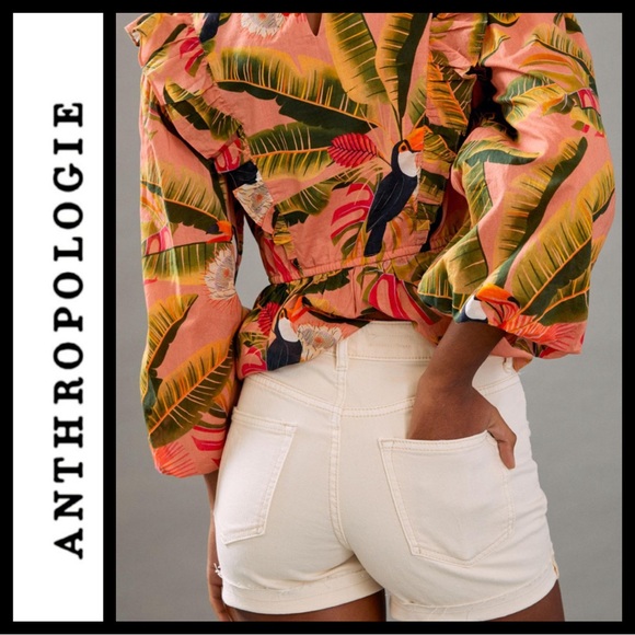 NWOT Anthro Pilcro Ultra High Rise Denim Shorts - Picture 5 of 11